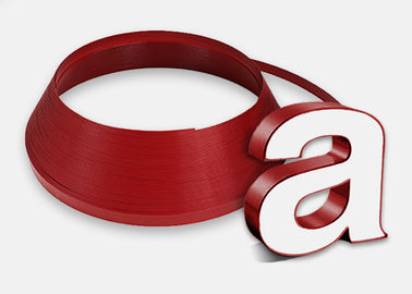 安全で物質的な赤い色のアクリルの経路識別文字の端2.0cmの幅のプラスチック トリムの帽子