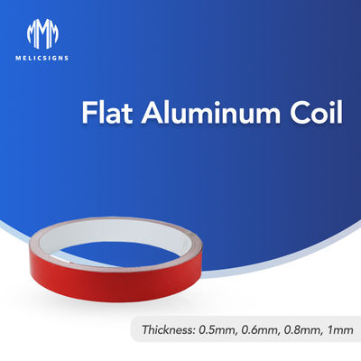 平らなアルミニウム ストリップのトリムの帽子0.6/0.8 MMの赤い色の倍の側面のコーティング チャネル
